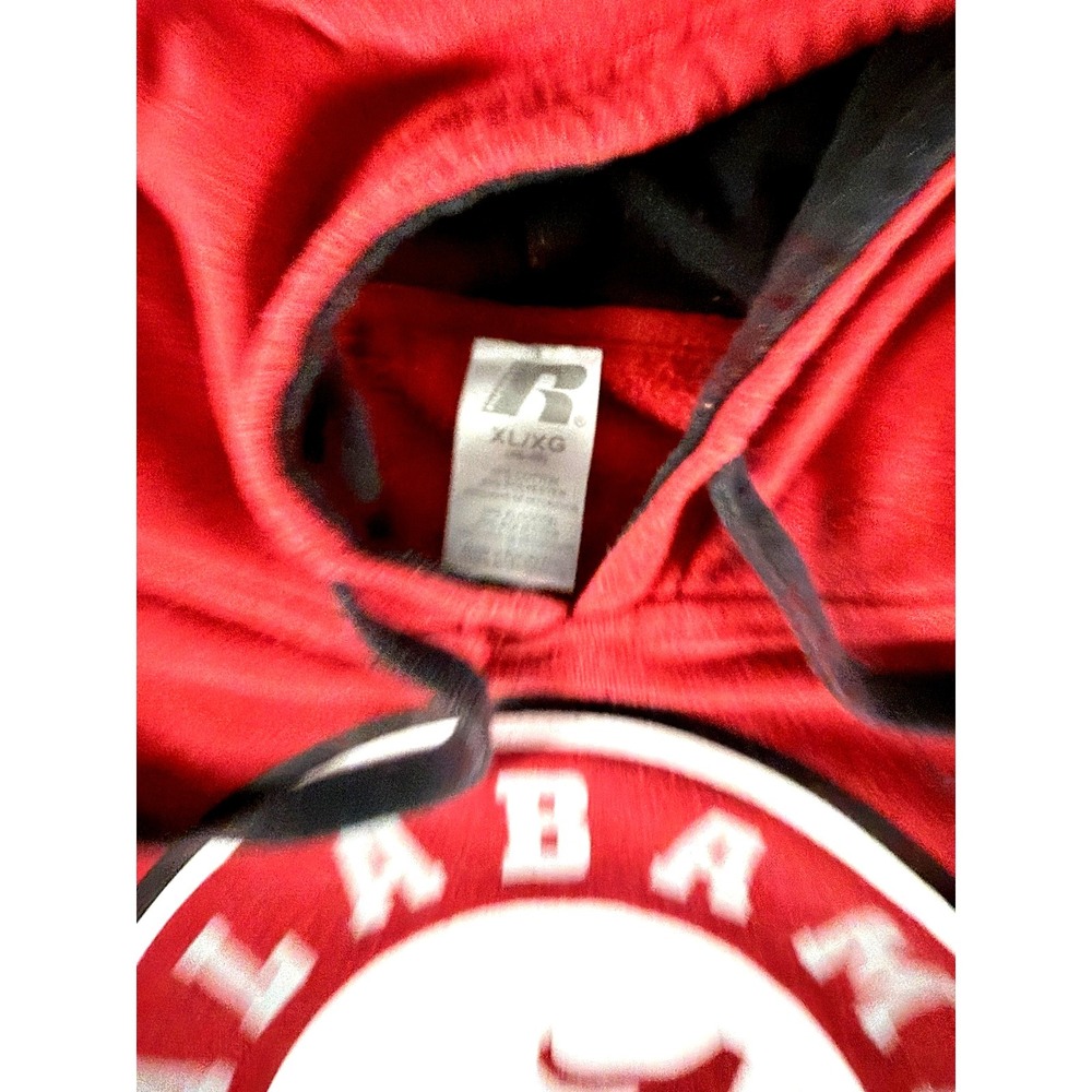 Alabama Crimson Tide Hoodie Red Pullover Graphic Logo Mens XL - Picture 3 of 8